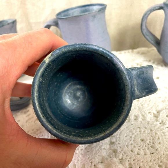 Blue Pottery Mug set of seven - Picture 2 of 10